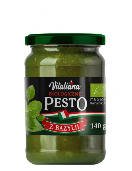 Pesto zielone z bazylii BIO 140g / VITALIANA .