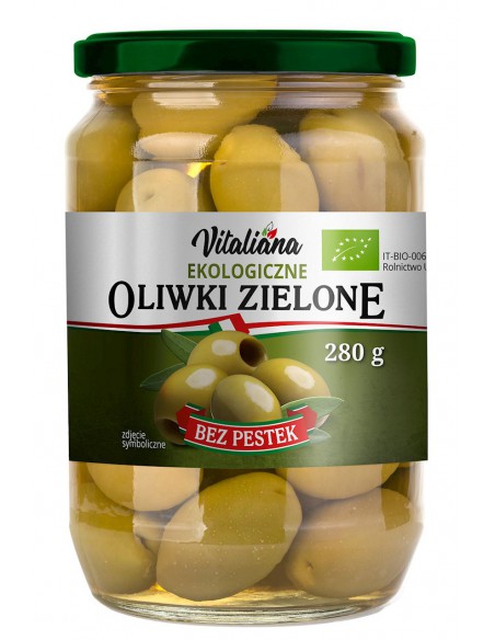 Oliwki zielone bez pestek w zalewie BIO 280 g / Vitaliana