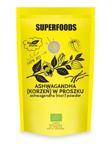 Ashwagandha w proszku (korzeń) BIO 150g / Bio Planet
