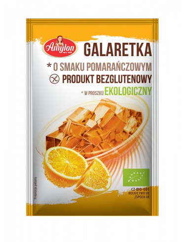 Galaretka o smaku pomarańczowym bezglutenowa BIO 40 g - Amylon