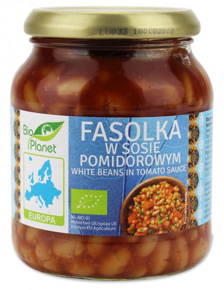 Fasolka w sosie pomidorowym bio 360 g / Bio Planet