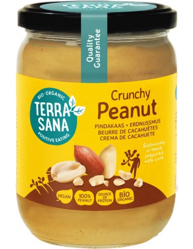 Masło orzechowe z kawałkami orzeszków BIO 250g / 500g - Terrasana