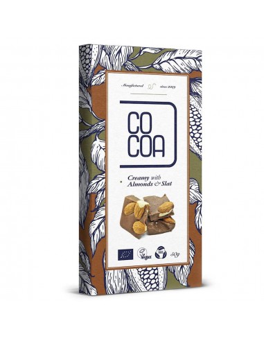 Czekolada creamy z migdałami i solą  BIO 50g - COCOA
