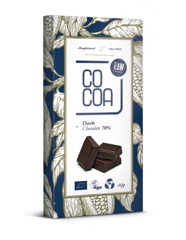 Czekolada surowa klasyczna gorzka 70% BIO 50g - COCOA