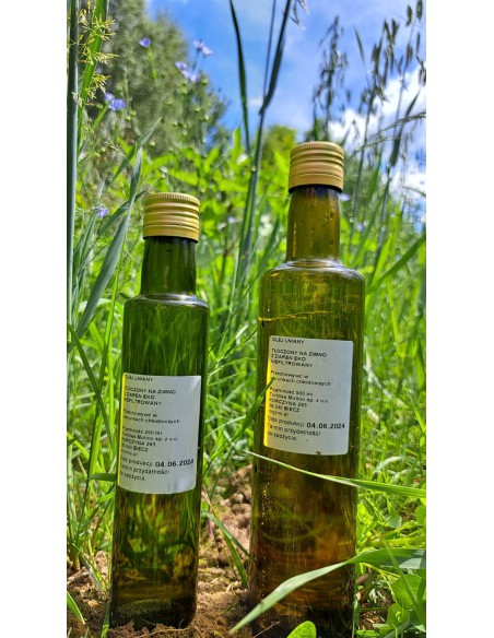 Olej lniany świeżo tłoczony na zimno 500ml