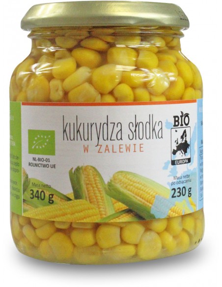 Kukurydza słodka w zalewie BIO 340g (230g) / Bio Planet