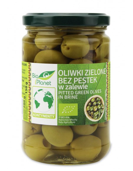 Oliwki zielone bez pestek w zalewie BIO 280g (150g) / Bio Planet